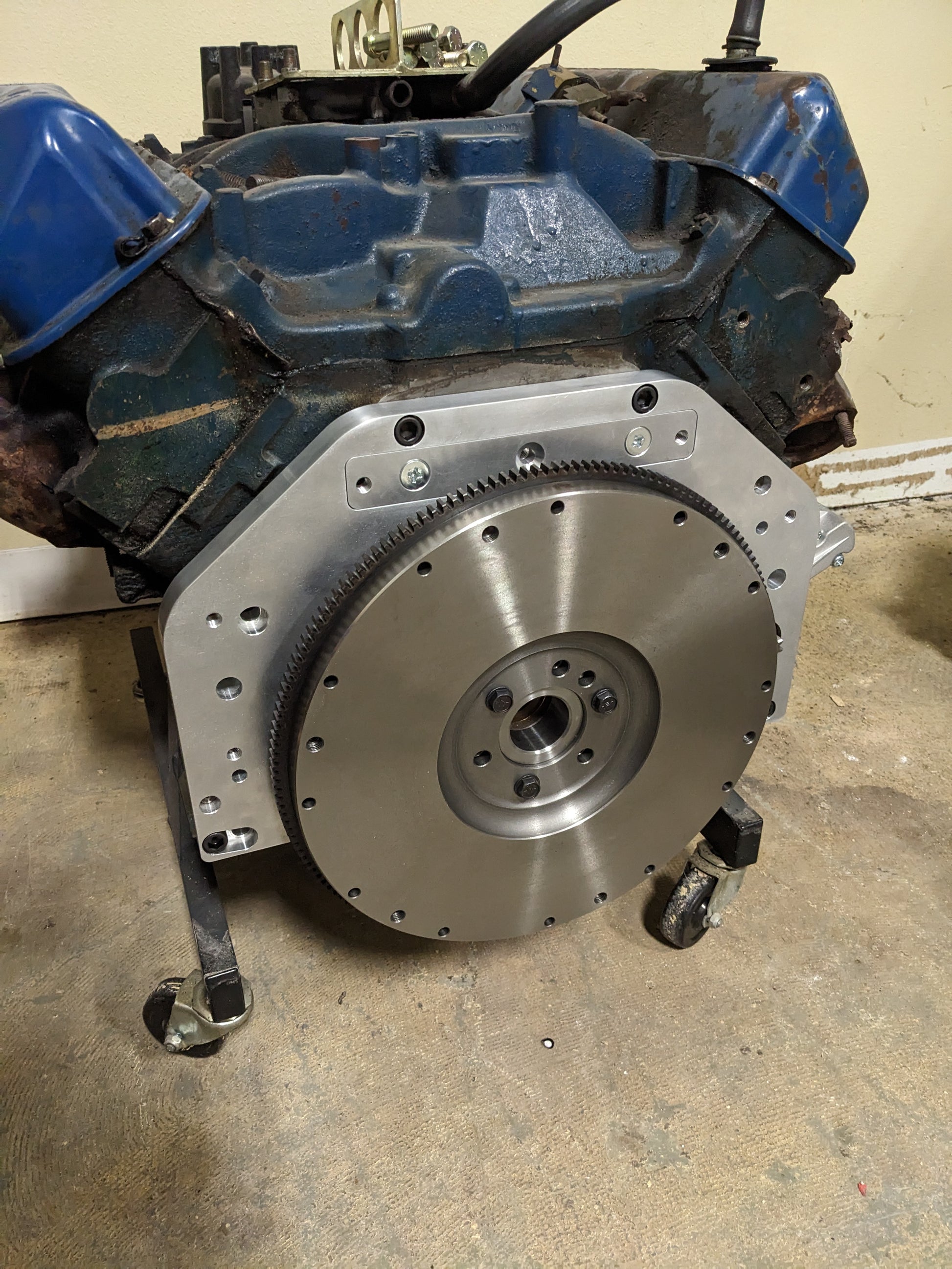 PAFO303: Ford FE (332/352/360/361/390/406/410/427/428) to Chevy/GM V8 Manual Transmission Adapter Kit