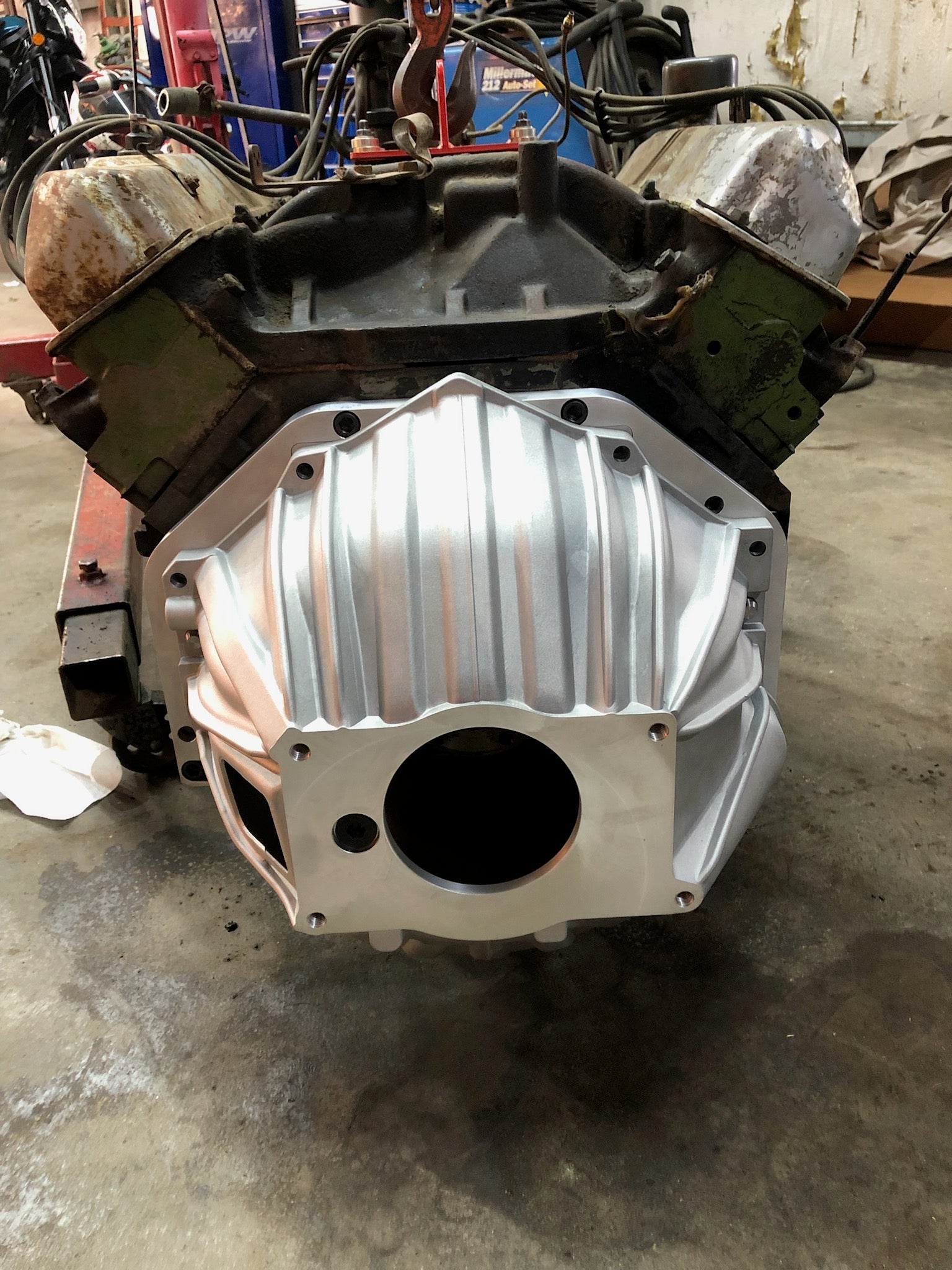 PAFO303: Ford FE (332/352/360/361/390/406/410/427/428) to Chevy/GM V8 Manual Transmission Adapter Kit