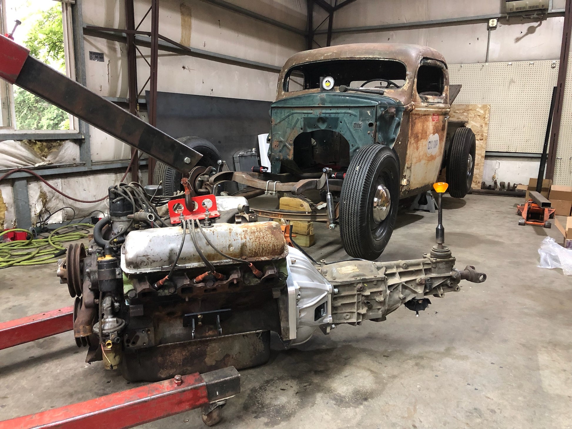 PAFO303: Ford FE (332/352/360/361/390/406/410/427/428) to Chevy/GM V8 Manual Transmission Adapter Kit