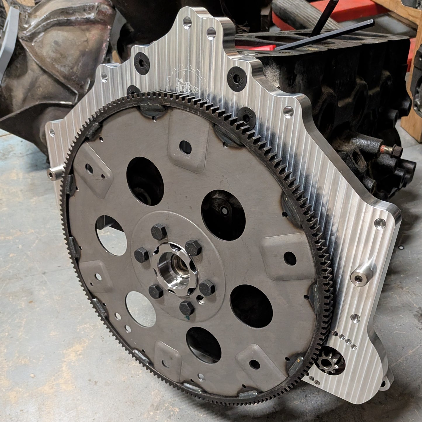 PAFO702: Ford Lima 2.3L OHC to Chevy/GM (ref.TH350/TH400) V8 Automatic Transmission Adapter Kit