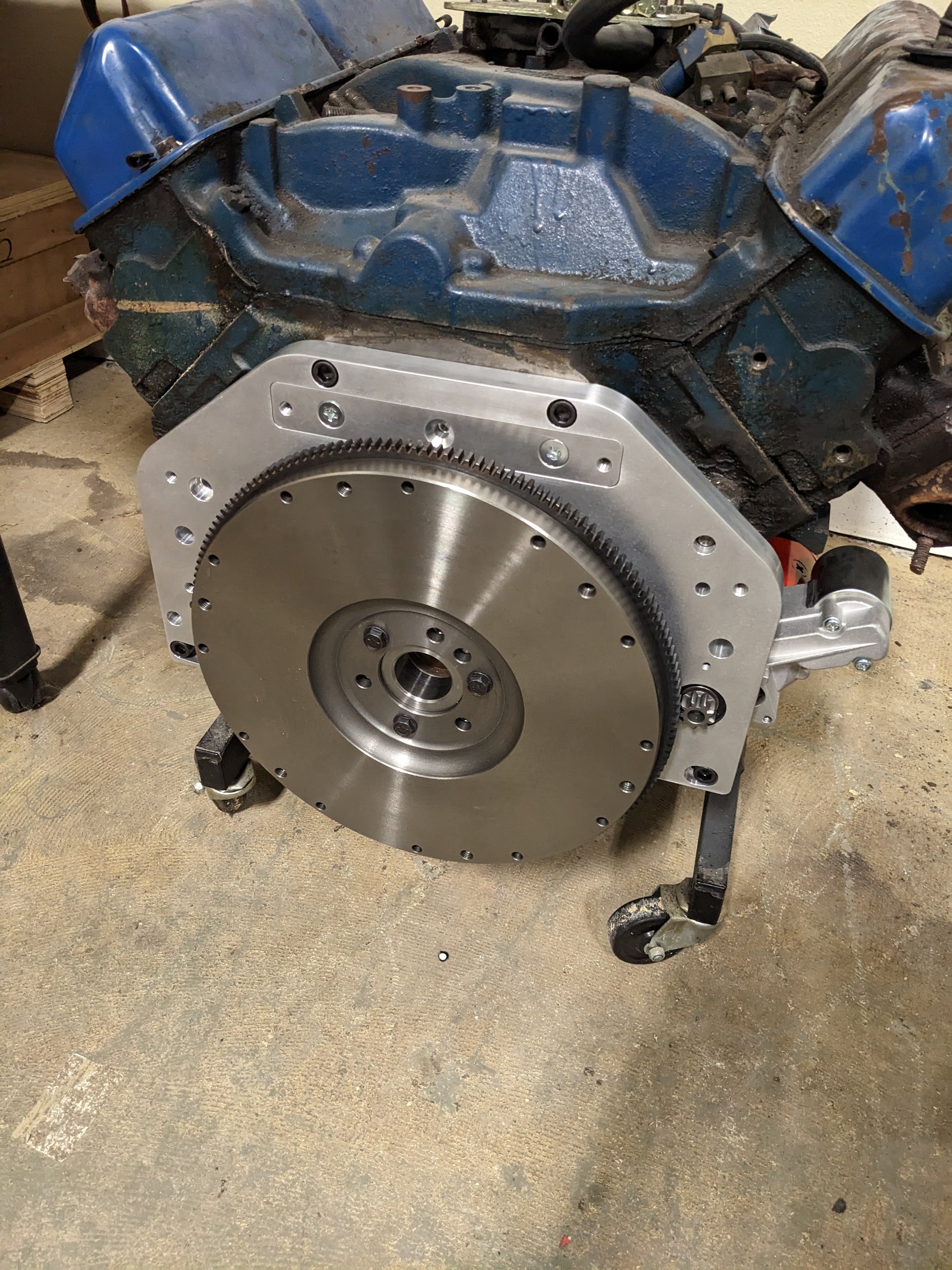 PAFO303: Ford FE (332/352/360/361/390/406/410/427/428) to Chevy/GM V8 Manual Transmission Adapter Kit