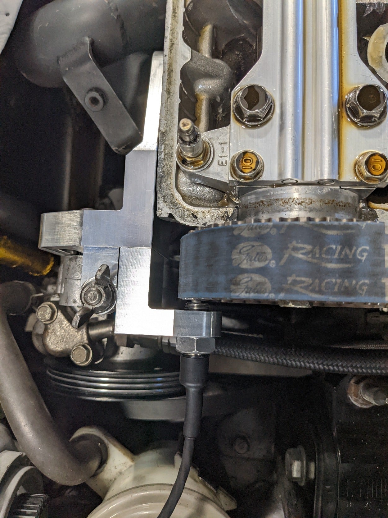 Bracket installed side view