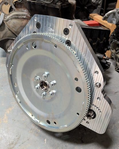 PAFO701:  Ford Lima 2.3L OHC to Ford Modular (ref.6R80) V8 or Ford Small Block (AOD) V8 Automatic Transmission Adapter Kit