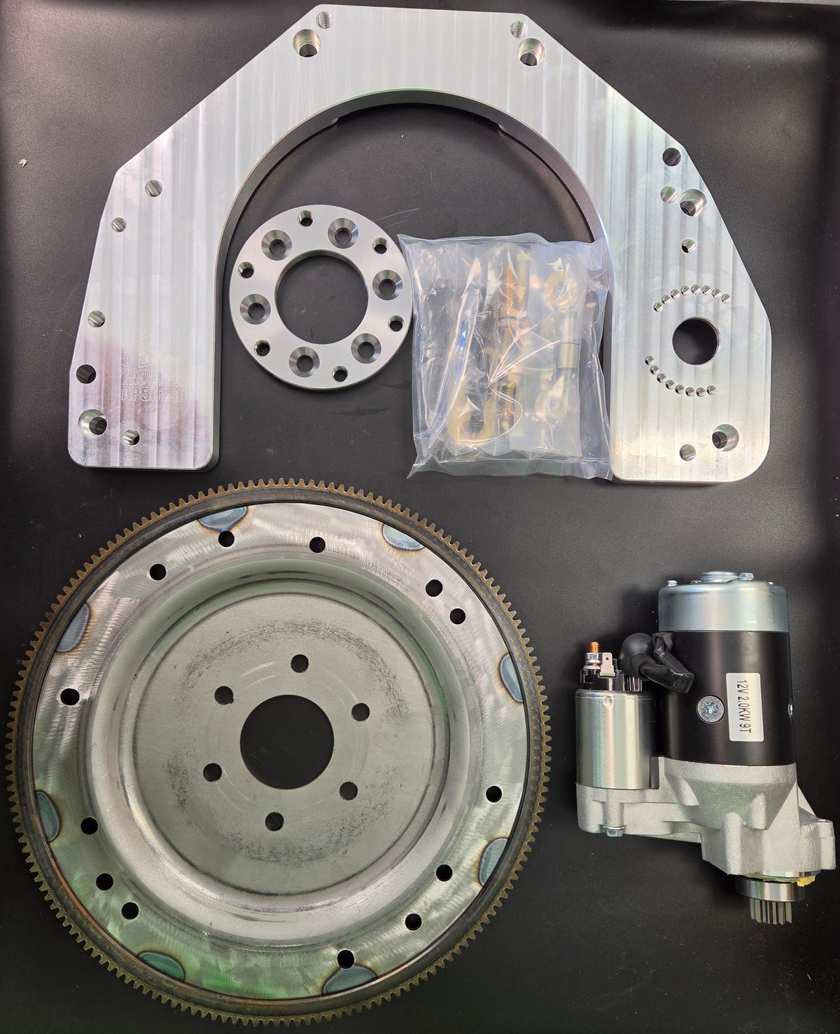 PALI103:  Lincoln Y-Block (279/302/317/332/341/368) to Ford Modular (ref.6R80) V8 or Ford Small Block (AOD) V8 Automatic Transmission Adapter Kit