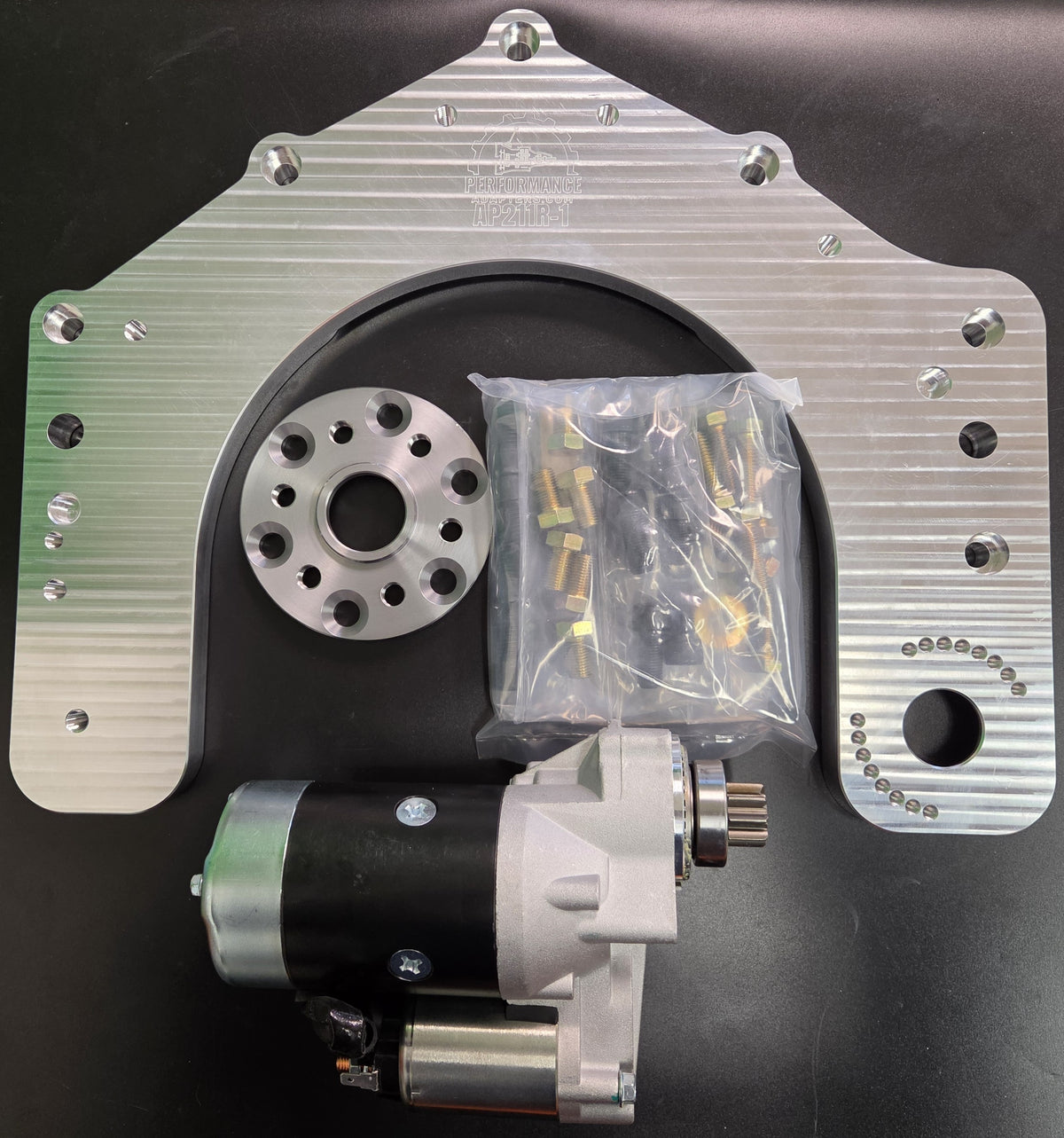 PACH404: Chevrolet Small-Block SBC (1955-1985) to Ford Ecoboost 6R80/10R80 V6 Automatic Transmission Adapter Kit