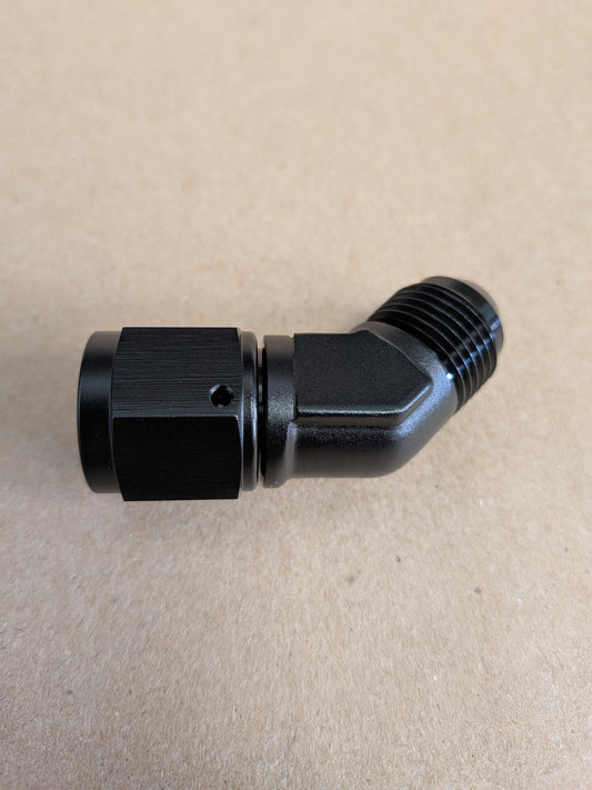 6R80/10R80 - Transmission Cooler Kit – Complete w/ Adapters & Fittings (#PATCK6R10R)
8AN 45° Swivel Fitting-Black Anodized (#PAHSW45-TCK)