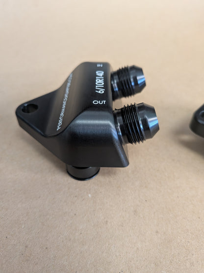 6R140/10R140 - Transmission Cooler Adapter Fitting-Forward Facing (#PATCA6R10R140-FF)