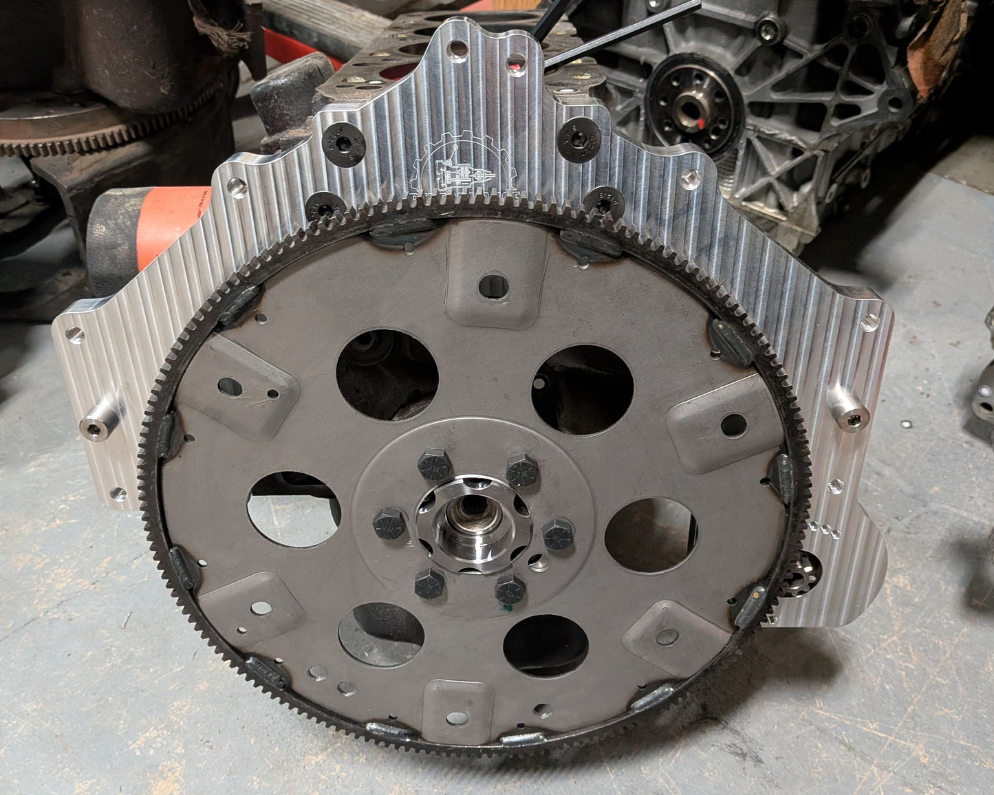 PAFO702:  Ford Lima 2.3L OHC to Chevy/GM (ref.TH350/TH400) V8 Automatic Transmission Adapter Kit