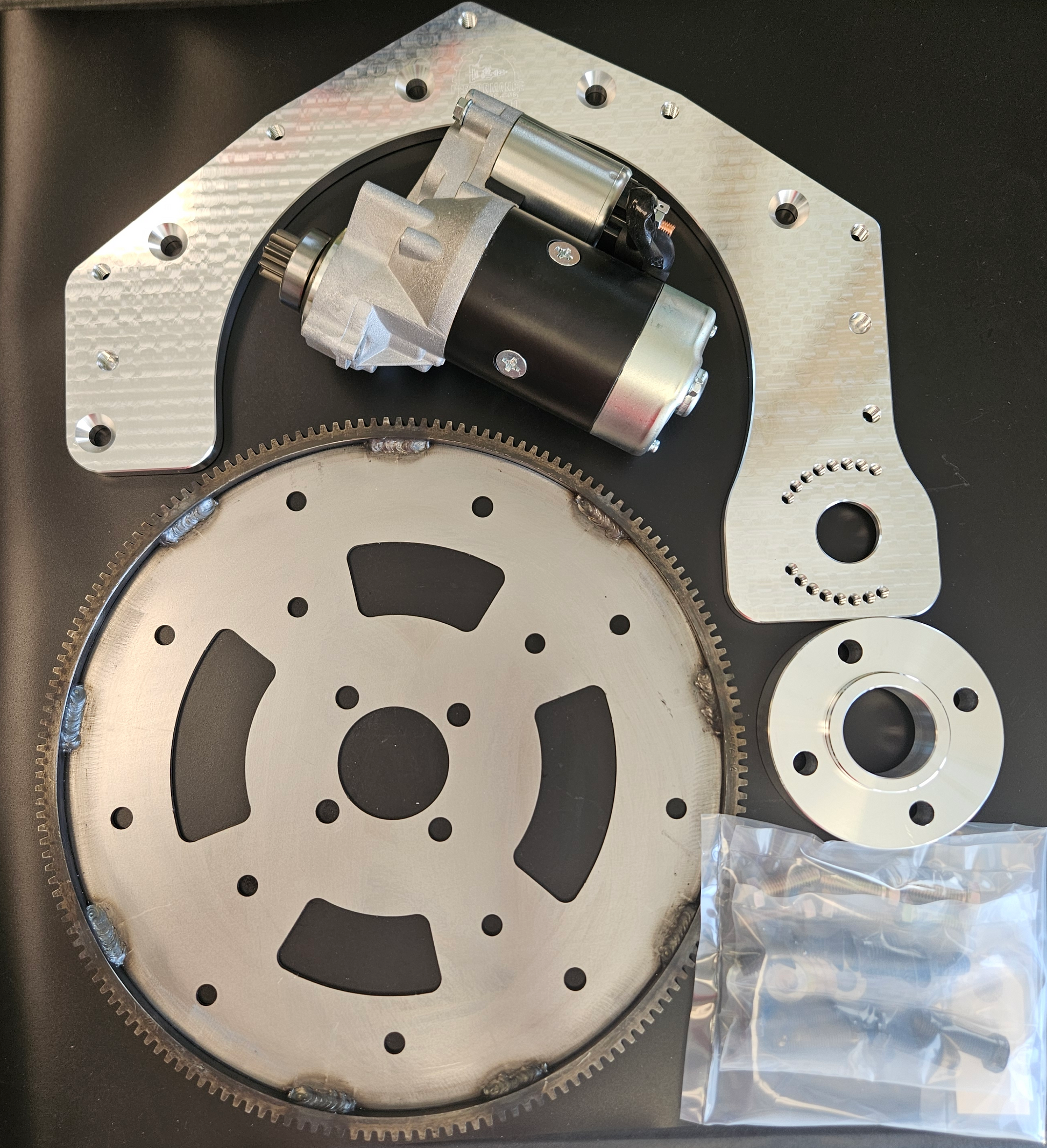PAFO802: Ford 8ba Flathead V8 (1949-53) to Chevy/GM (ref.TH350/TH400) V8 Automatic Transmission Adapter Kit