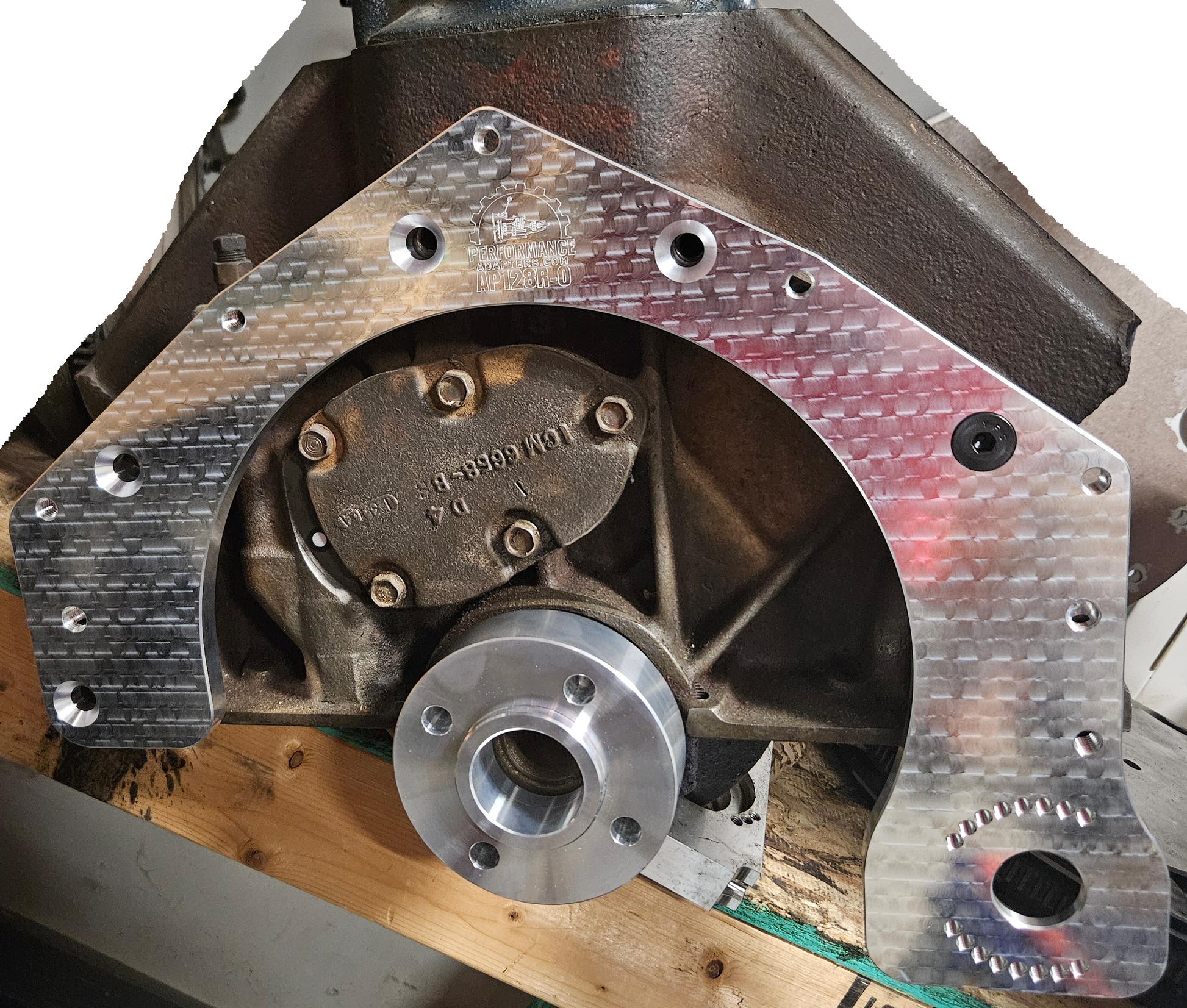 PAFO802: Ford 8ba Flathead V8 (1949-53) to Chevy/GM (ref.TH350/TH400) V8 Automatic Transmission Adapter Kit