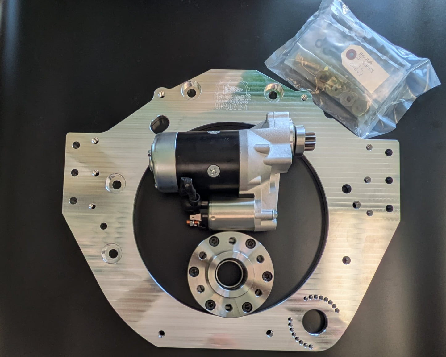 PAHO203: Honda J-Series (Gen. 1  J32A2) to Chevy/GM (ref.TH350/TH400) V8 Automatic -or- Manual Transmission Adapter Kit