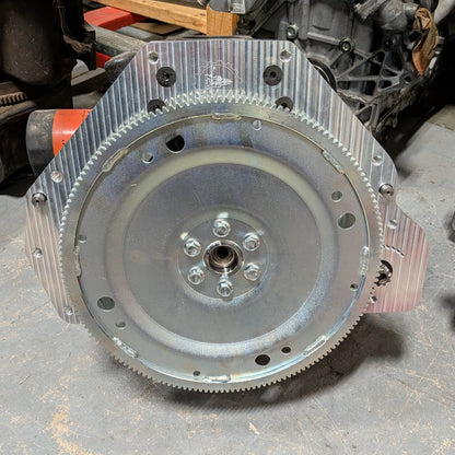 PAFO701:  Ford Lima 2.3L OHC to Ford Modular (ref.6R80) V8 or Ford Small Block (AOD) V8 Automatic Transmission Adapter Kit